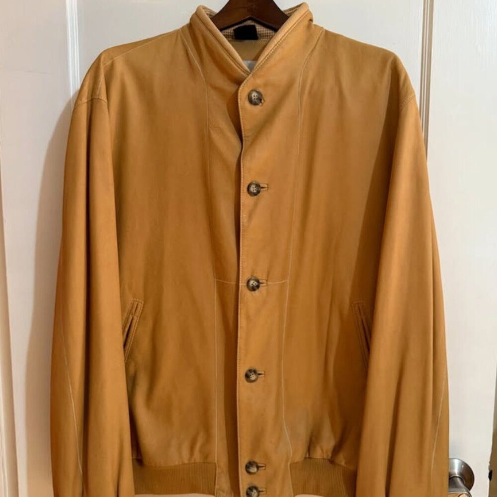 Vintage Tuttle Distinctive Sportswear Tan Sport Jacket (Size 44)